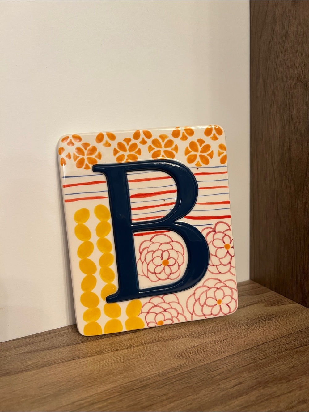 Cream Ceramic Wall Plaque - Unbranded